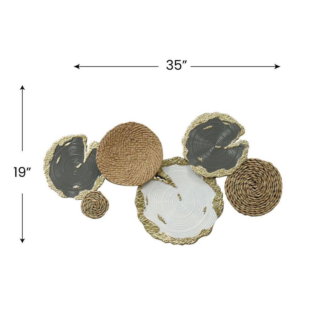 GOLD Mixed Material Wall Art II, Luisay Wall Art Collection for wholesale on Faire3