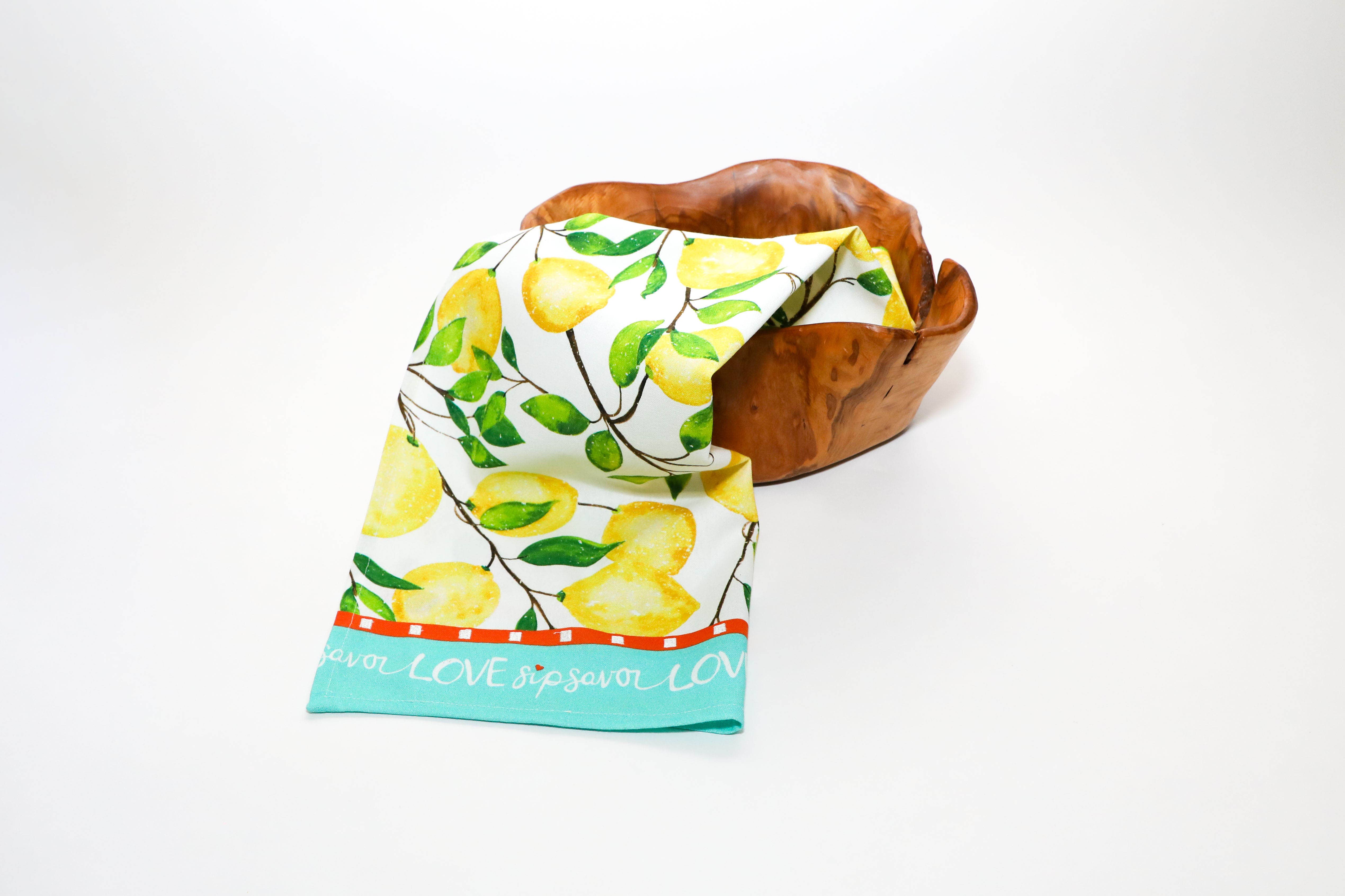 SIP - Wholesale Tea Towel - "Lemon Dance" Kitchen Towel4