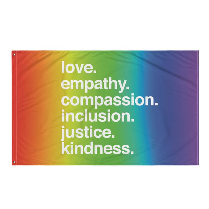'Kindness Is' Pride Flag for wholesale by Kind Cotton