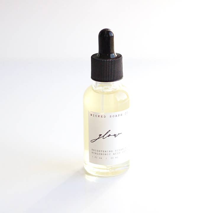 Sérum Visage Éclat | Éclaircissant Vitamine C + Acide Hyaluronique pour la vente par Wicked Soaps Co.