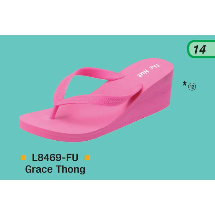 Perizoma Grace, 6-10 anni, fucsia (rosa) per la vendita all'ingrosso da parte di Grandco Sandals