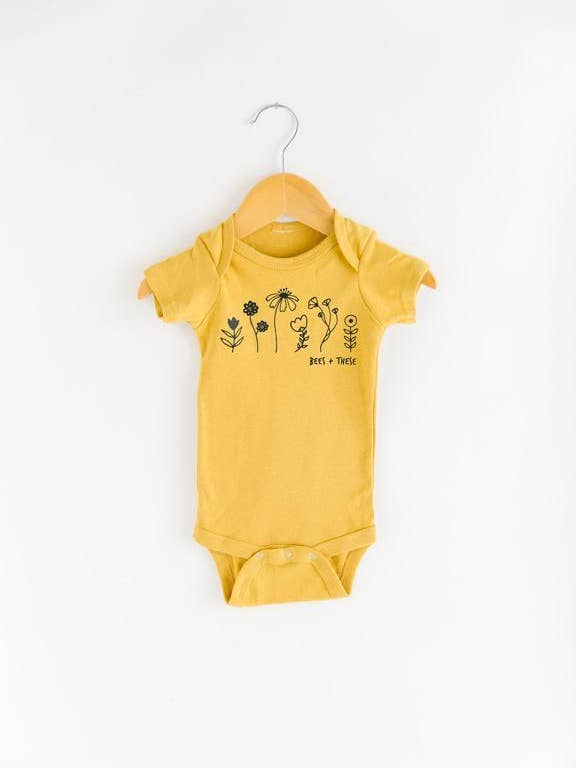Bees + These Baby Bodysuit Onesie | Baby Clothing for wholesale by Nature Supply Co