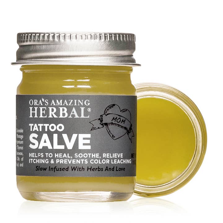 Tattoo Salve, Natural Tattoo Aftercare, 1oz Travel Size for wholesale by Ora’s Amazing Herbal Natural Skincare