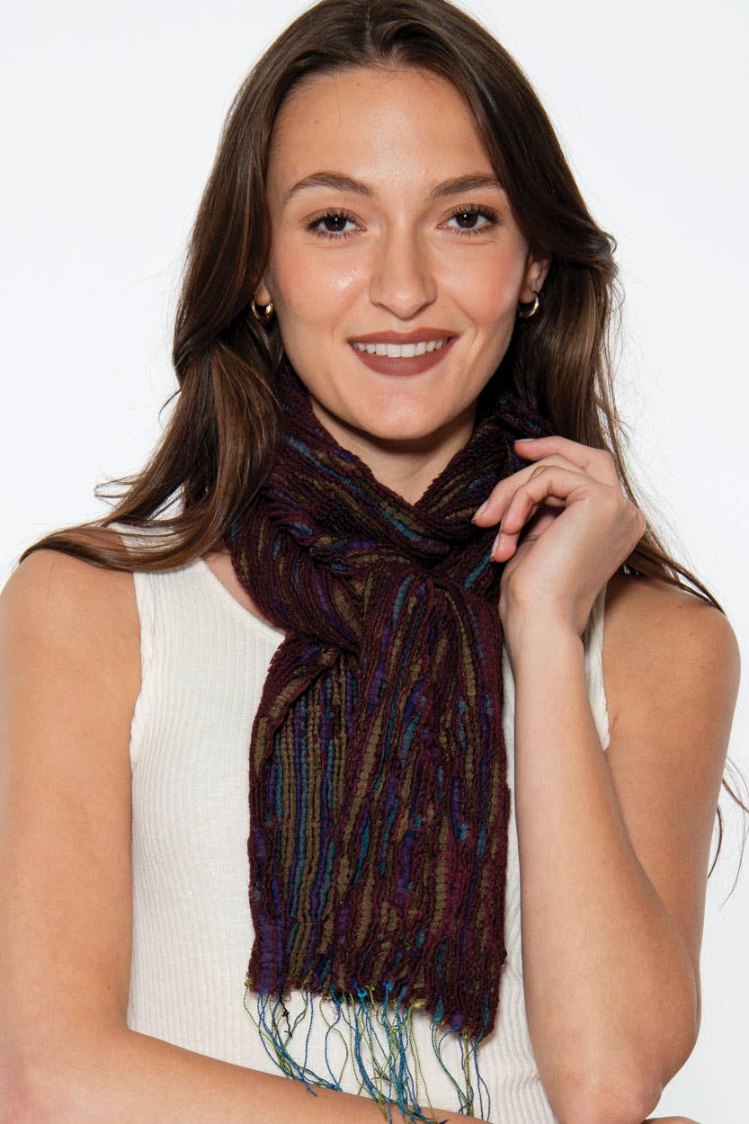 Sevya Handmade - Vente Écharpe – femme - Revati Écharpes en soie et laine8