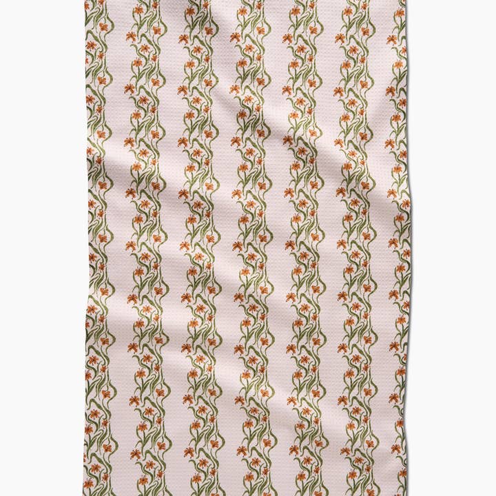 Geometry - Wholesale Tea Towel - Floral Fall Stripe0