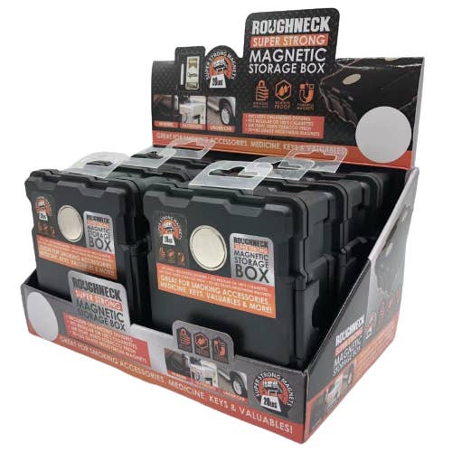 Roughneck Magnetic Weather Proof Storage Box - 6/Display for wholesale by Novelty Brands