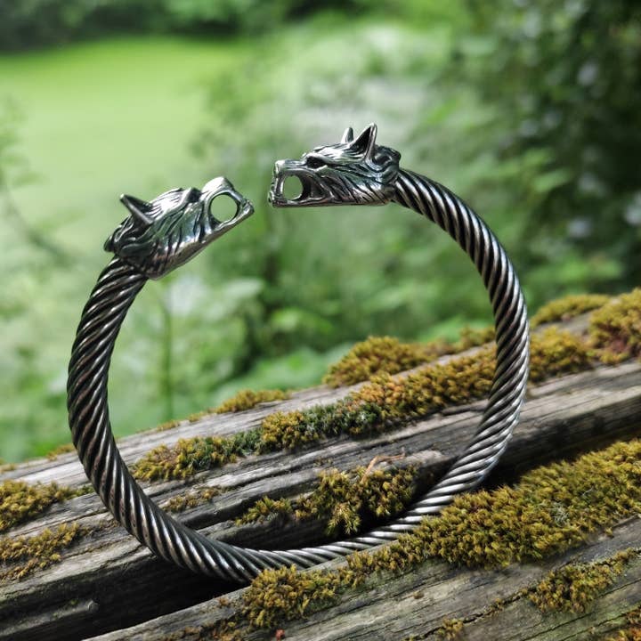Jardin des Druides - Wholesale Cuff Bracelet - Bracelet Torque Viking - acier inoxydable