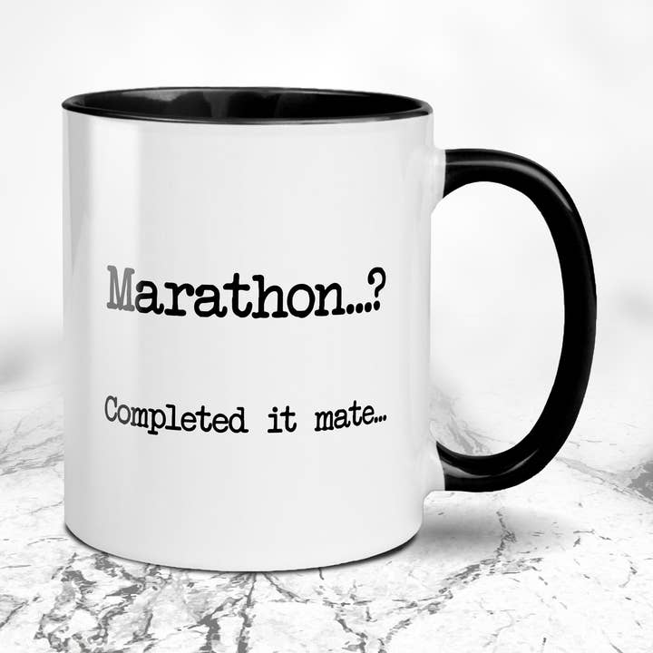 EllieBeanPrints - Wholesale Coffee Mug - Marathon...Completed it Mate Mug1