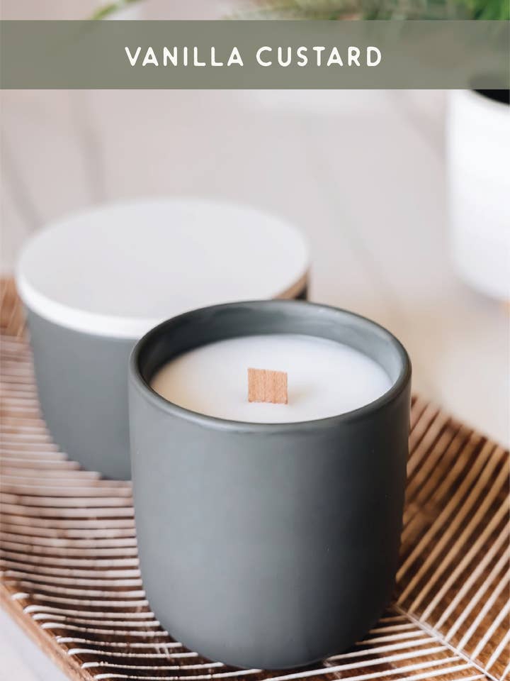Vanilla Custard Candle for wholesale by Woods & Waves Home Essentials