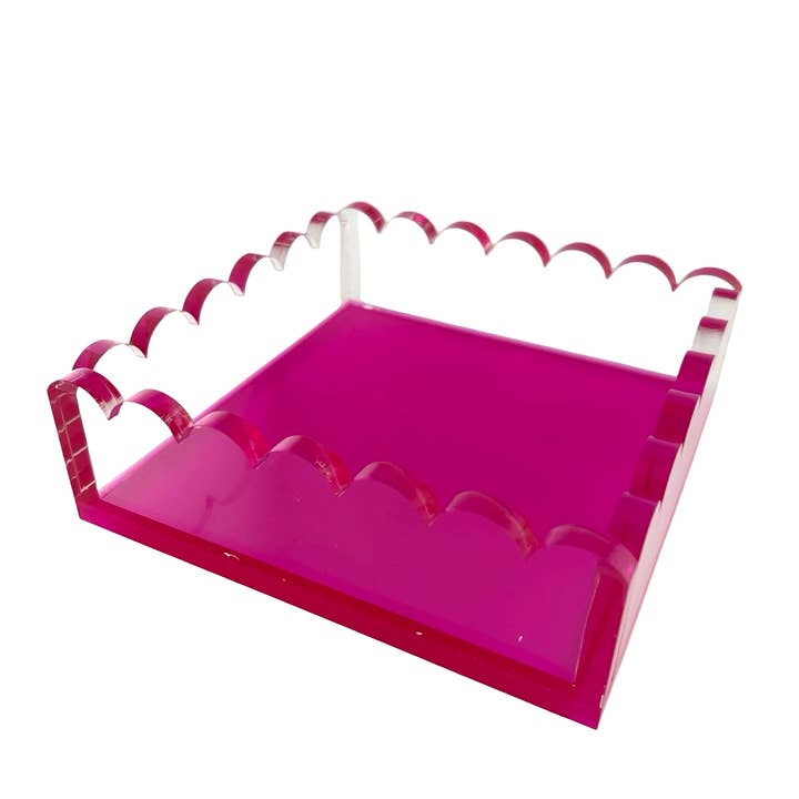 Porte-serviettes à cocktail, festonné/rose pour la vente par Maven Home