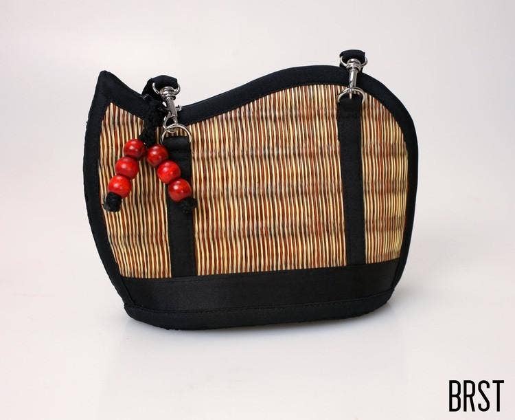 Baskets of Cambodia - Wholesale Crossbody Bag - Women's - Small Asymmetrical Kiri Wave Purse38