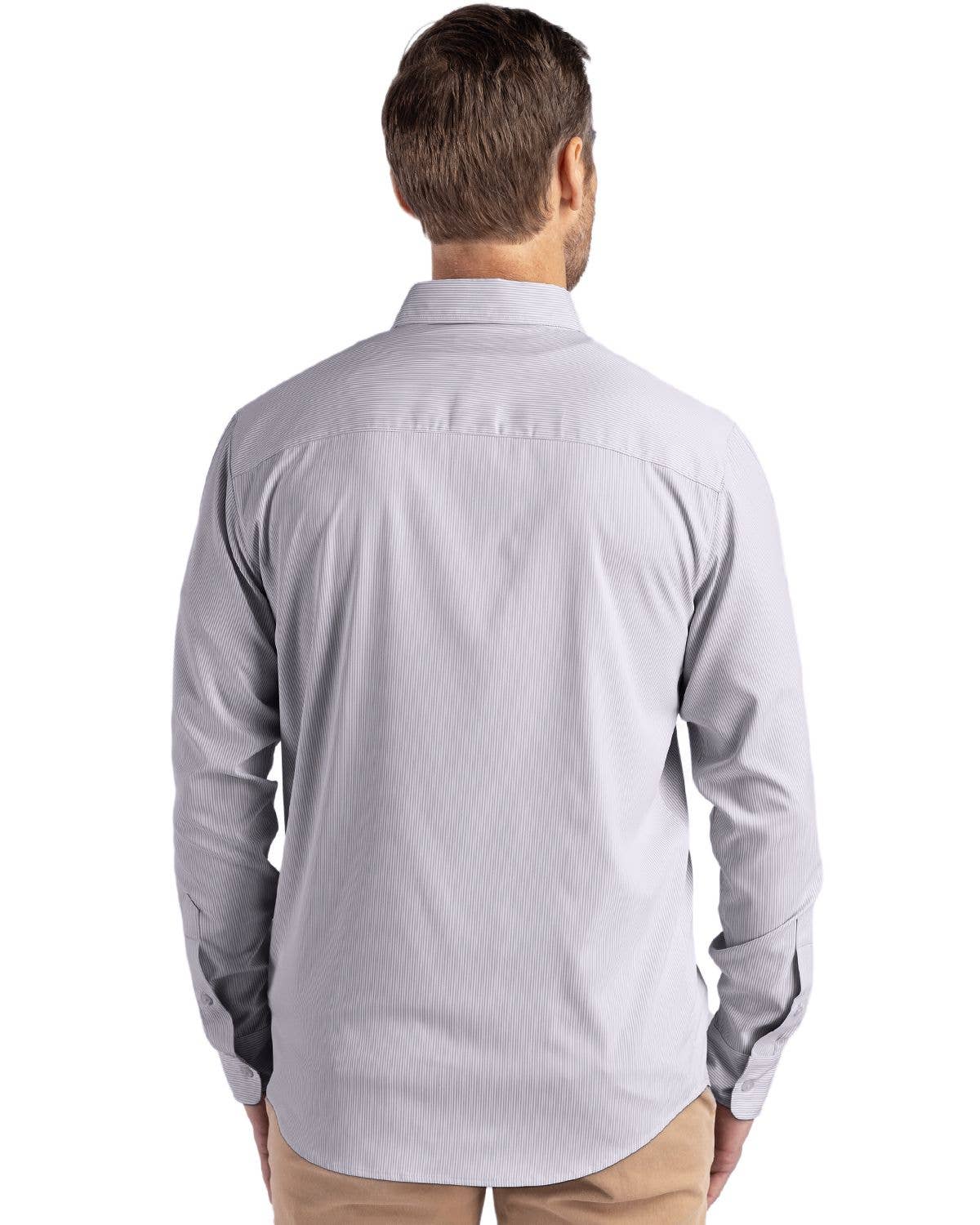 Cutter & Buck - Wholesale Button Down Shirt - Men's - Cutter & Buck Skyline Eco Pinstripe Big & Tall Dress Shirt1