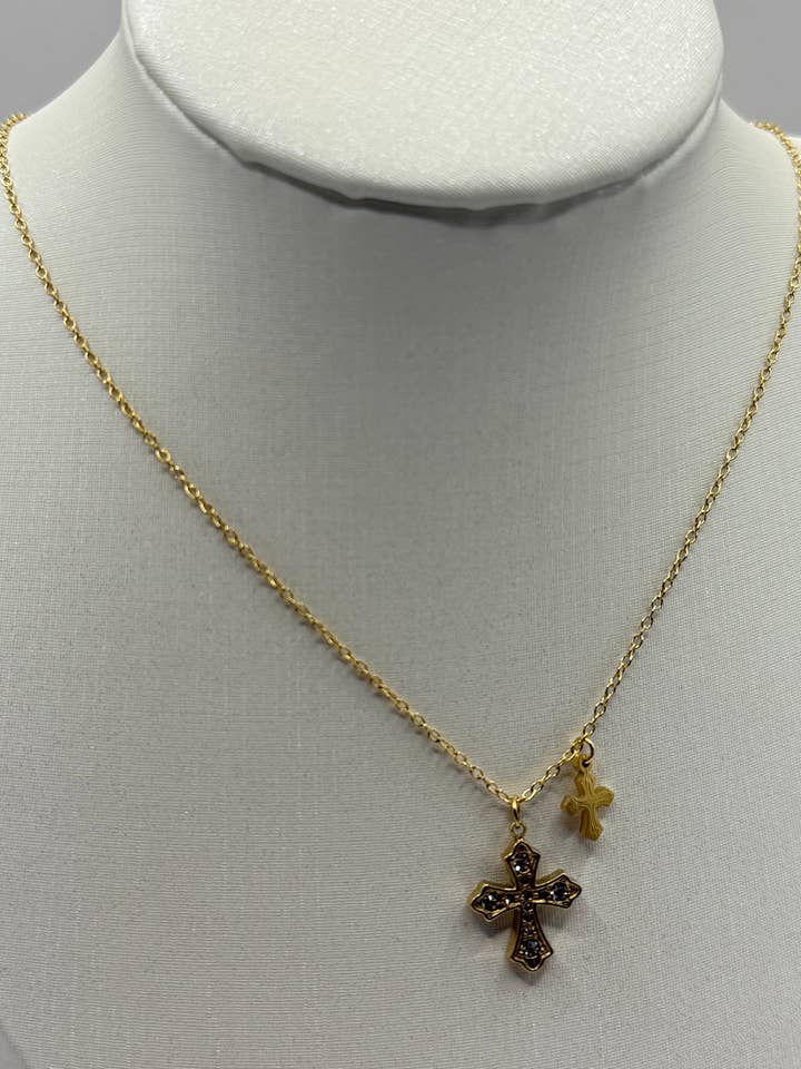 Grande Piccola Croce Collana in Acciaio Inox per la vendita all'ingrosso da parte di YOLA