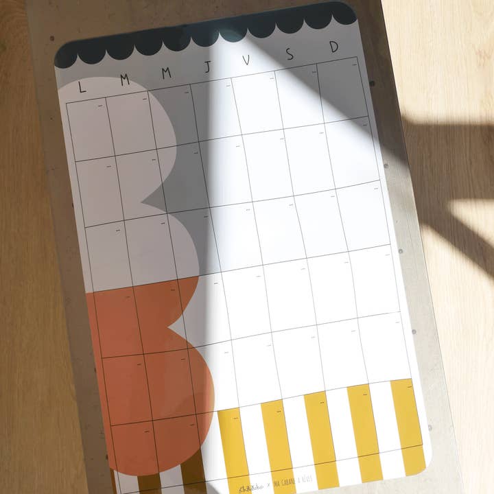 Ma Cabane à Rêves – wholesale Kalender – Magnetisk månadskalender Taxi Brousse Chic