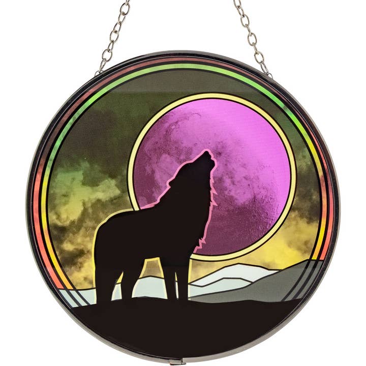 Suncatcher de cristal de 6 pulgadas, color lobo (cada uno) para venta al por mayor de Kheops International