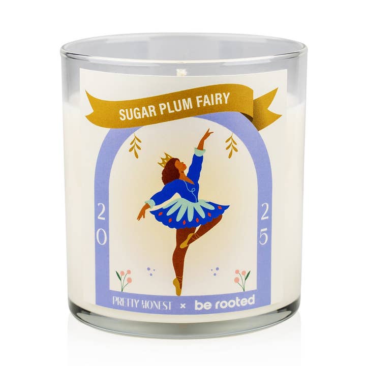 BeRooted Sugar Plum Fairy Soy Candle for wholesale by Pretty Honest Candles