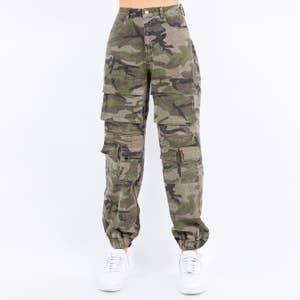 Plus size buttery soft green camouflage cargo leggings/joggers