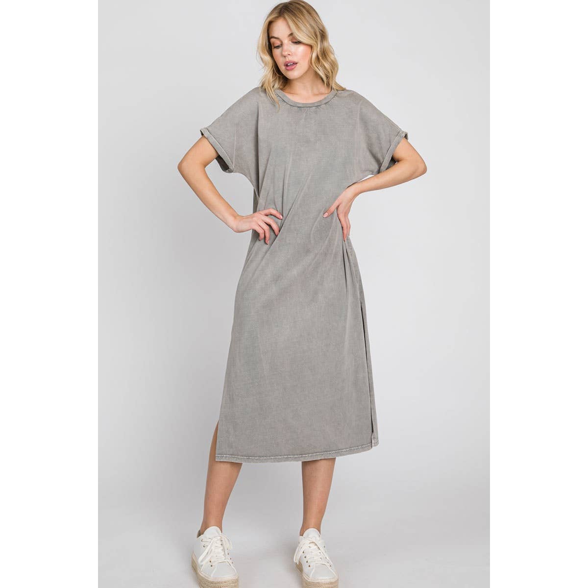 HRTandLUV - Wholesale Dress - Women's - MINERAL WASH DRESS 4