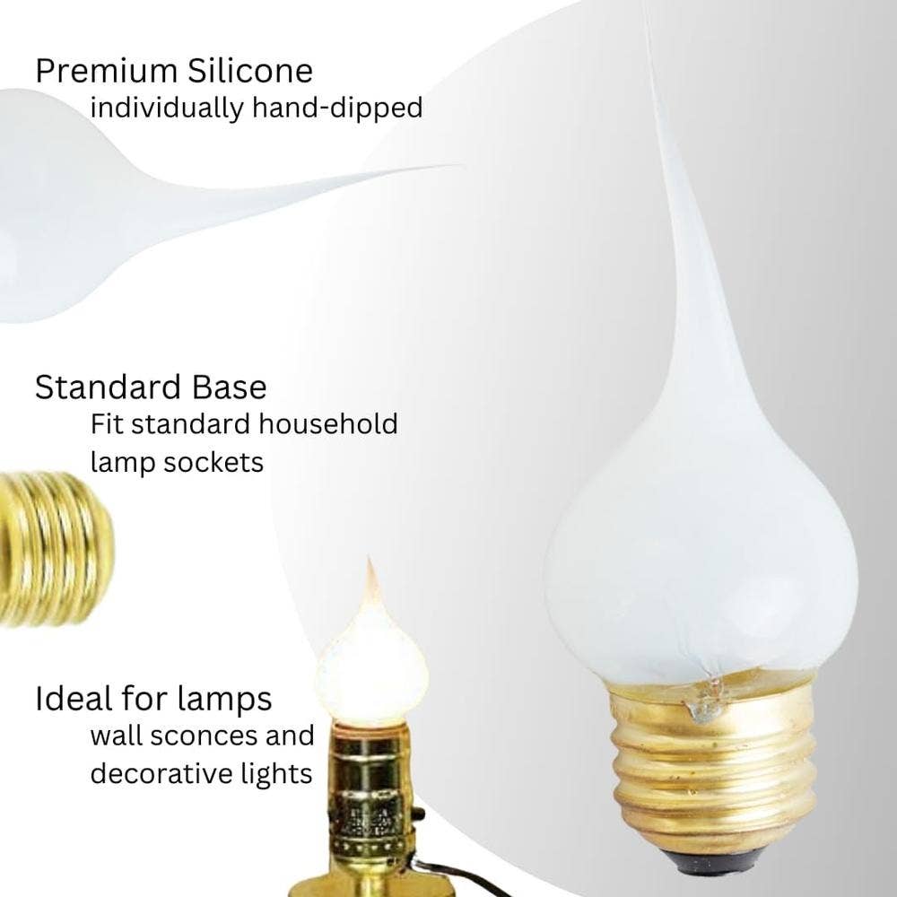 Factory Direct Craft - Wholesale Light Bulb/Puck - Silicone Dipped Standard Flame Bulb3
