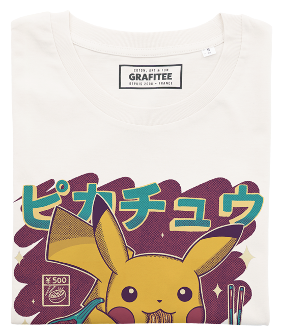 Grafitee – wholesale T-shirts med screentryck – Unisex – Pikachu Ramen t-shirt – Pokémon t-shirt med ramenmotiv3