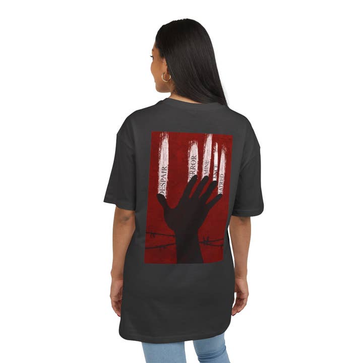 Fed kunstnerisk oversized T-shirt, grunge-stil grafisk trøje, unisex urban mode, statement T-shirt til streetwear, gave til kunstelskere for engroshandel hos RC'nSONS