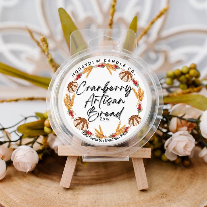 Cranberry Artisan Bread Wax Melt for wholesale by Honeydew Candle Co.
