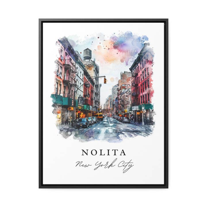 Premium Travel Art - Wholesale Art Print - Nolita NYC wall art - Downtown Manhattan, Nolita print, Nolita NYC Wedding gift, Birthday present, Custom Text, Perfect Gift5
