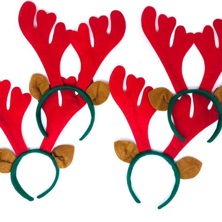 Christmas Deer Head Bopper - Red Antlers for wholesale by Fantasia Inc.