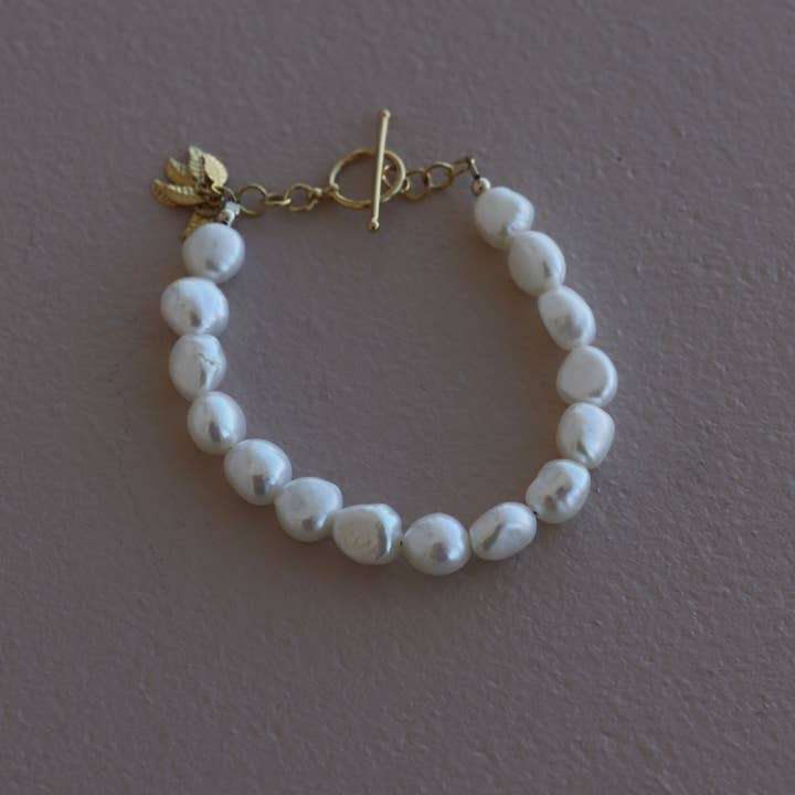 Katie Waltman Jewelry - Wholesale Beaded Bracelet - KESHI NUGGET PEARL BRACELET