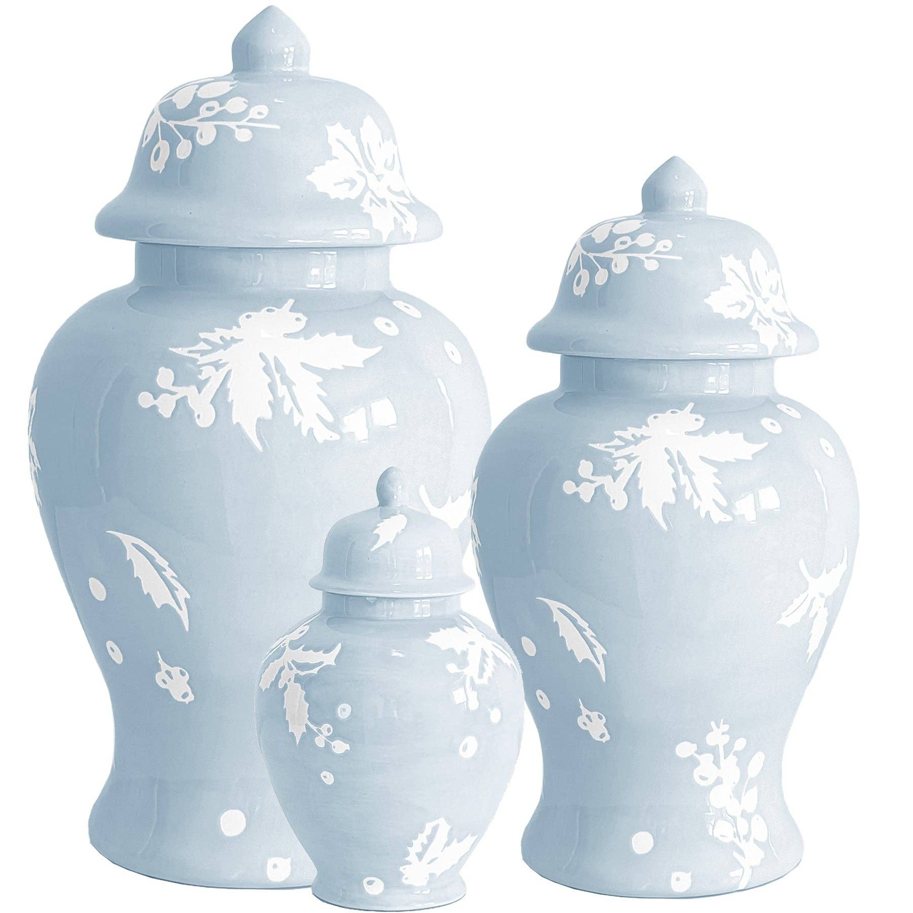 Lo Home | Ruby Clay – wholesale Decorative jar – Deck the Halls Ginger Jars in Hydrangea Light Blue0