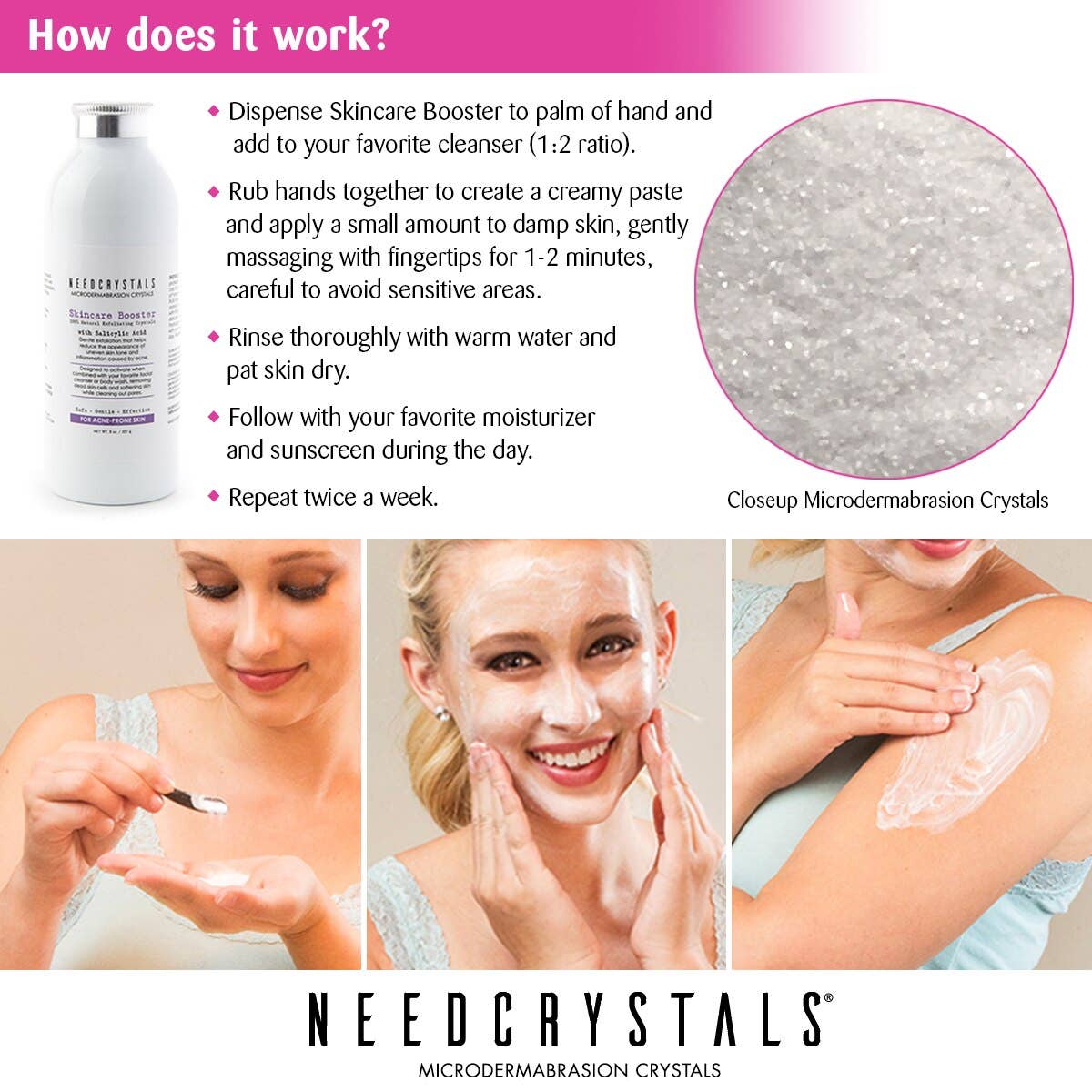 JMB Products Inc. / NeedCrystals – Engroshandel Ansigtspeeling – Microdermabrasion krystaller DIY Face Scrub med salicylsyre.5