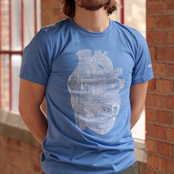 Coração de Chicago Unisex T.Shirt por atacado de Artery Ink