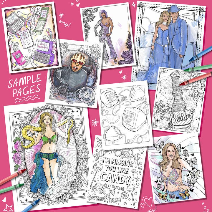 Hello Harlot - Wholesale Coloring Book - Adult - Y2K 2000s Pop Music Coloring Book
