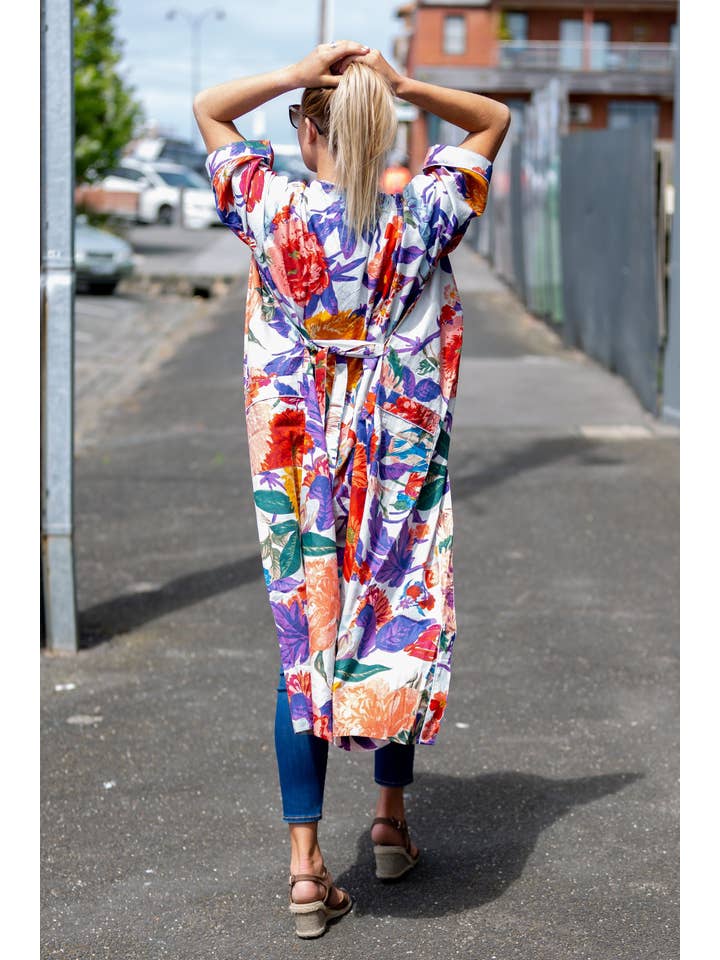 Linen Connections - Wholesale Robe - Women's - Kimono Cotton Kimono Bathrobe Frida Valentines Day GiftBird