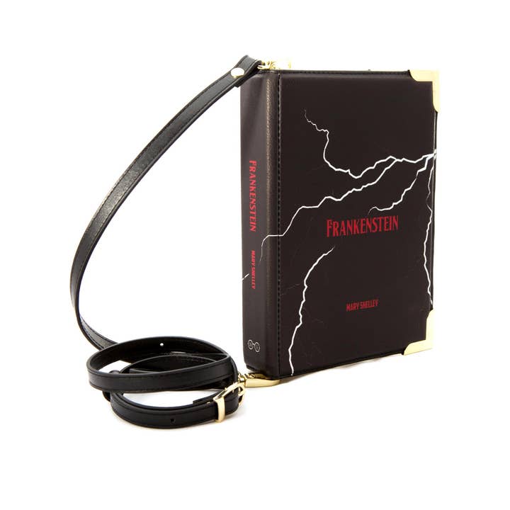 Frankenstein Black Book Handbag Crossbody Purse for wholesale by Well Read Company