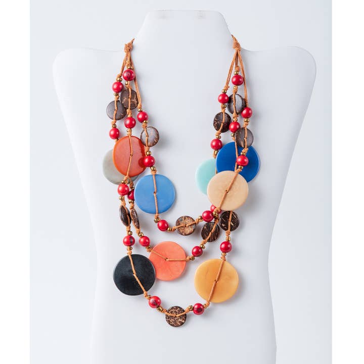 Ambar Tagua Coconut Organic Necklace Only for wholesale by TaguArtsy