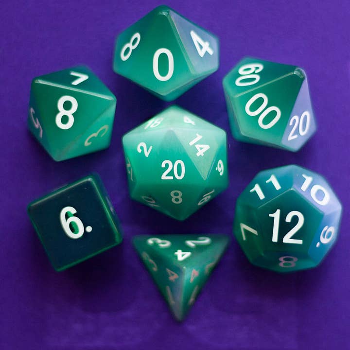 FanRoll by Metallic Dice Games - Wholesale Dice - Gemstone Dice for High End DND Games (18 Stones)5
