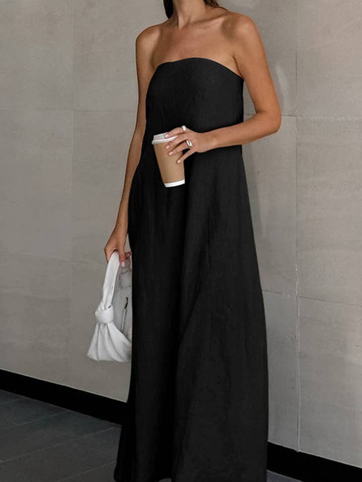 Stropløs A-linje Casual Kjole for engroshandel hos Mccolin