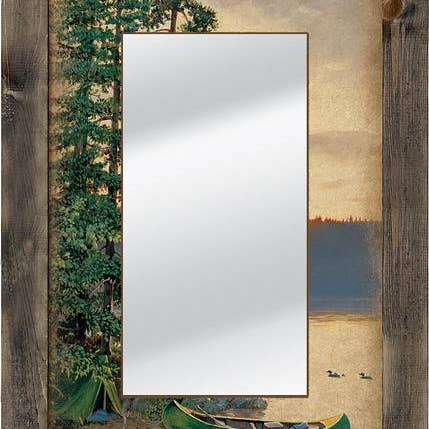 MIROIR ENCADRÉ LEVER DE SOLEIL D'ÉTÉ 16"x24" pour la vente par Art Brand Studios
