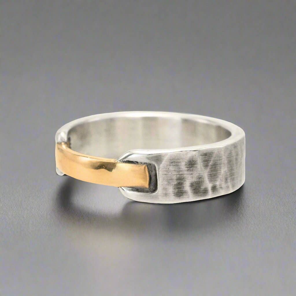 J + I Jewelry - Wholesale Band/Stacked Ring - Gold Bar Band2