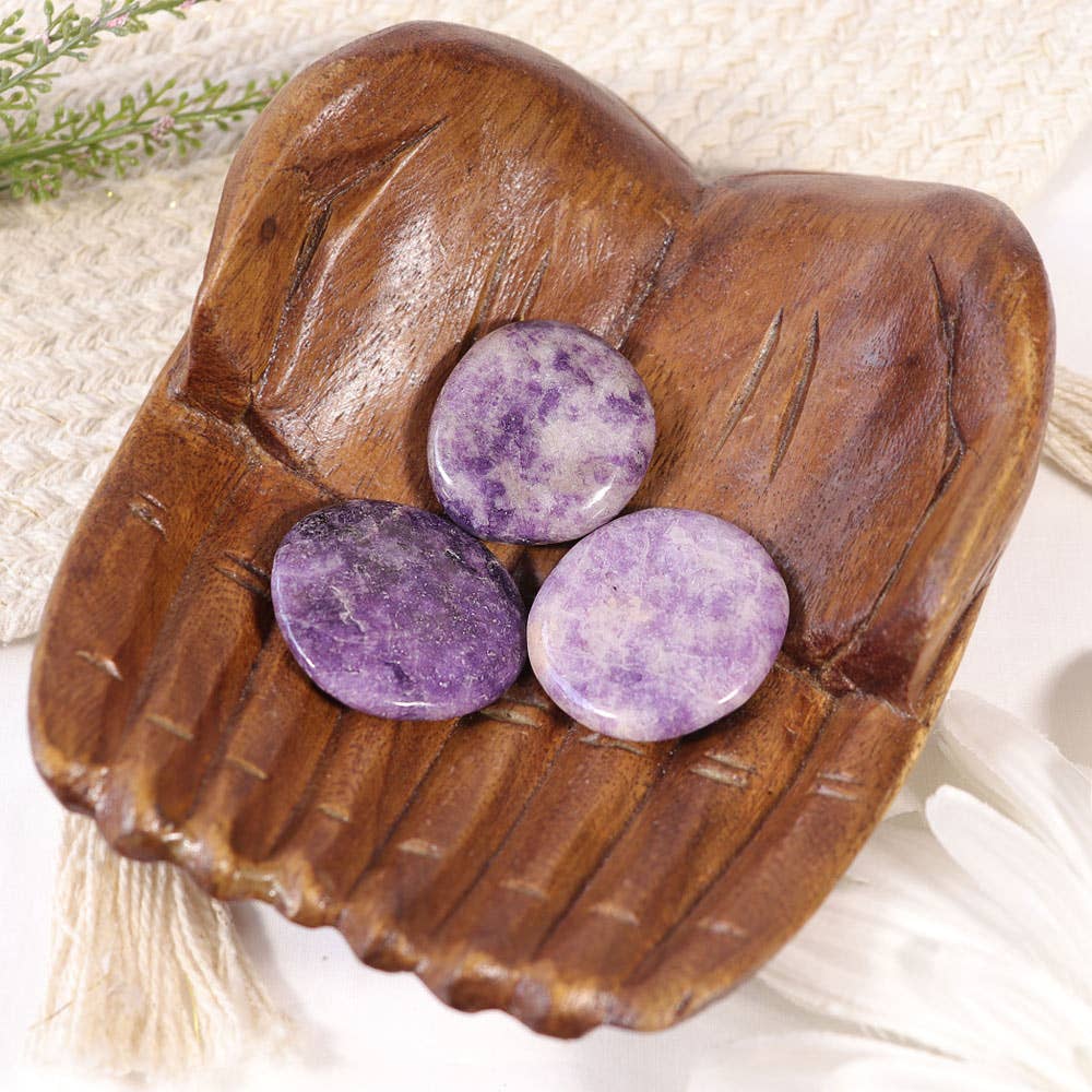 Natures Artifacts Inc - Wholesale Spiritual Stone/Crystal - Lepidolite Crystal Palm stones10