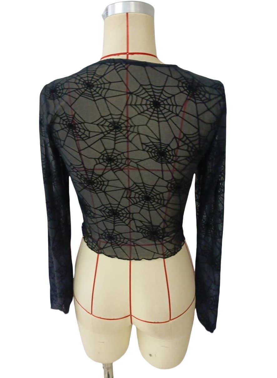Black fungus edge spider web transparent T-shirt for wholesale on Faire8