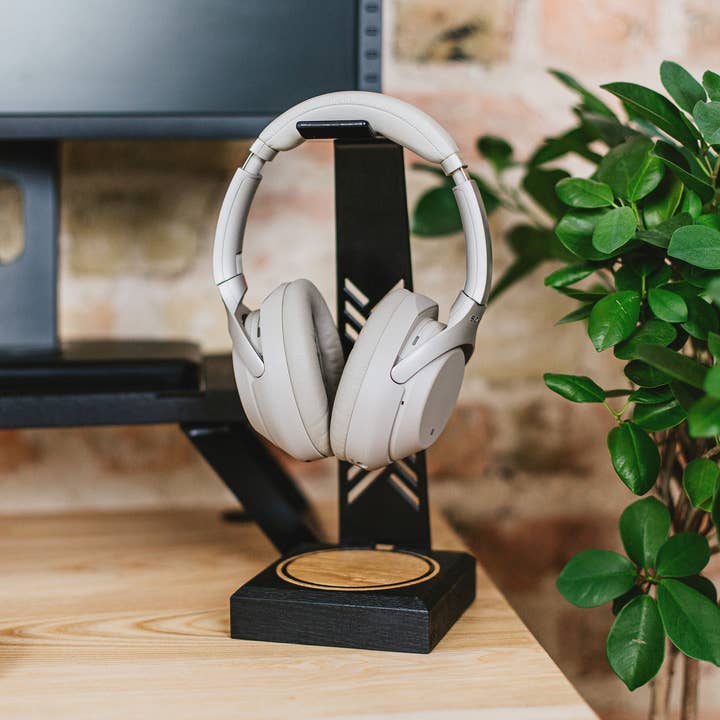 Halostands – wholesale Bärbar laddare – Hörlurar stå trä, hörlurshållare, gamer gåvor, hem-146