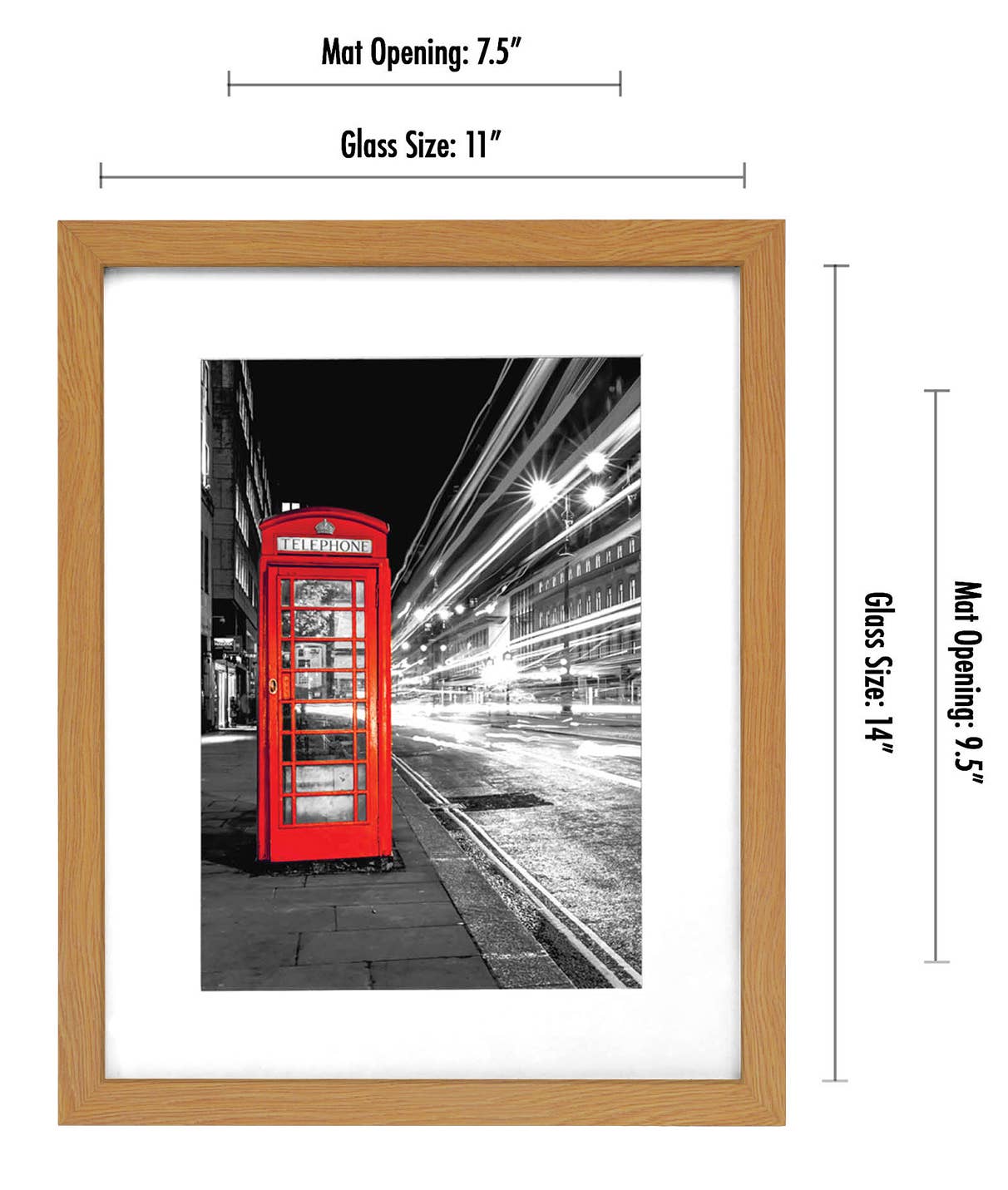 Americanflat - Wholesale Picture Frame - Americanflat Picture Frame with Mat Standard Molding124