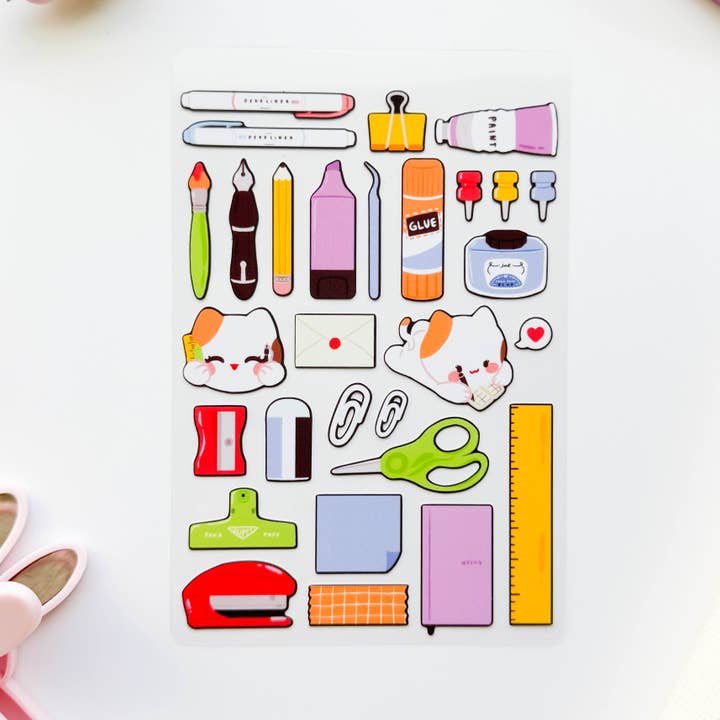 PekoPuff - Wholesale Sticker - Stationery Matte Waterproof Deco Sticker Sheet1