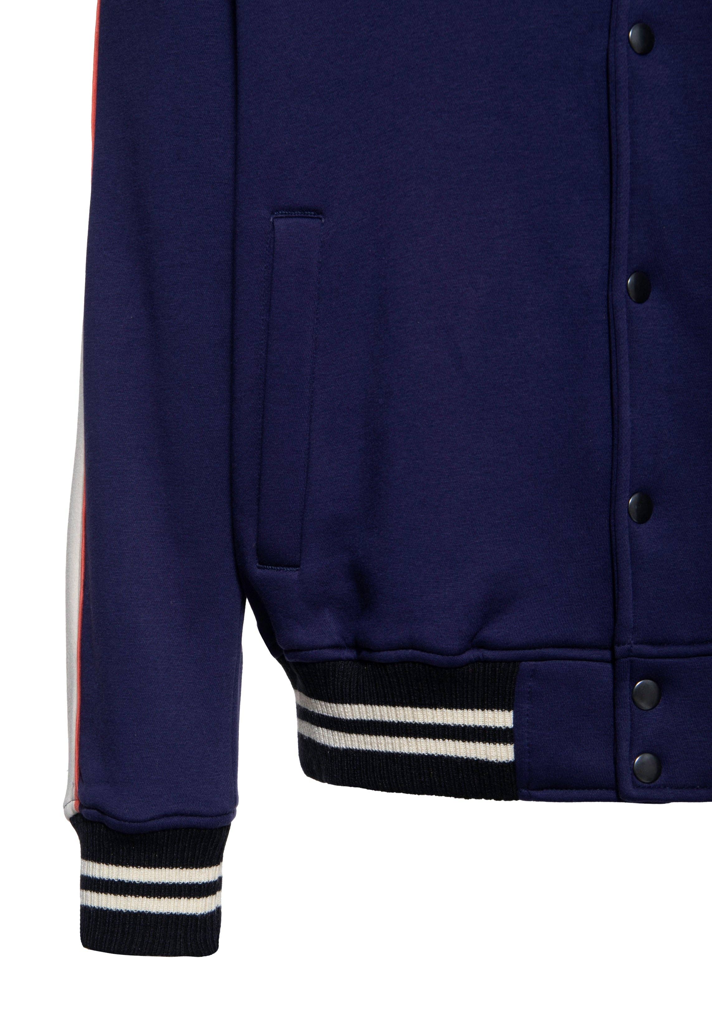 dark blue College Jacket "Speedfreak" for wholesale on Faire4