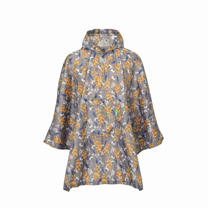 Eco Chic - Venta al por mayor Poncho - Mujer - Poncho Eco Chic impermeable plegable para adultos con flores1