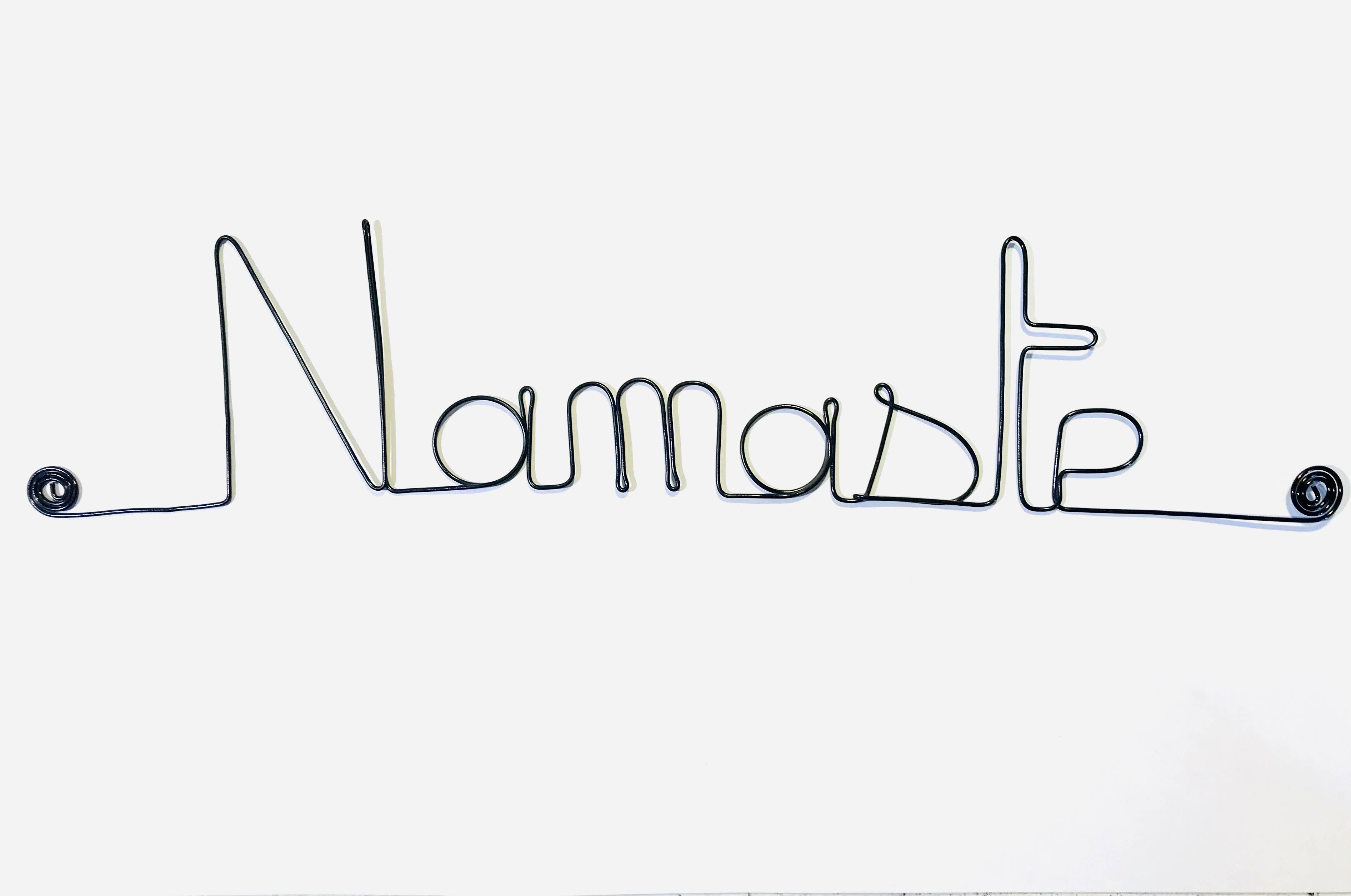 Bijoux de Mur - Wholesale Wall Accent - “Namaste” wire yoga wall decoration to pin1