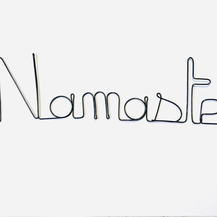 Bijoux de Mur - Wholesale Wall Accent - “Namaste” wire yoga wall decoration to pin1