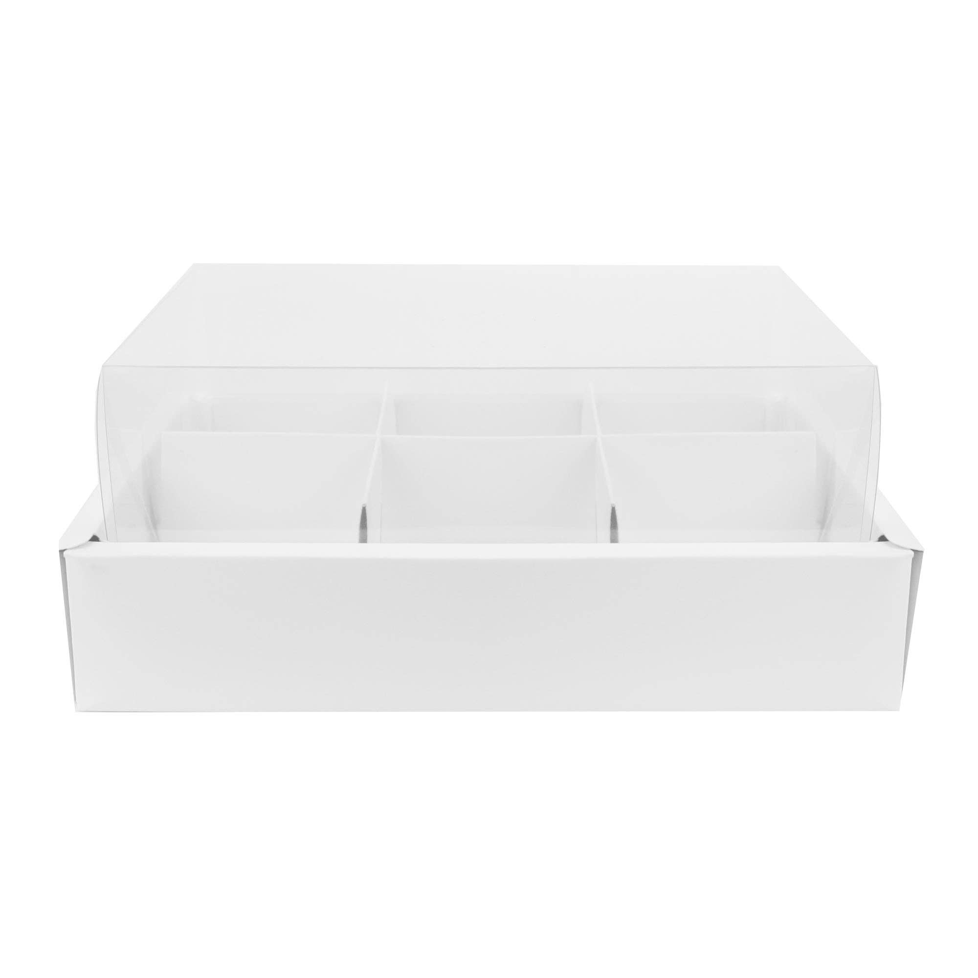 Emartbuy – wholesale Presentbox – Transparenta lockbakelser med avtagbara fack, förpackning med 12 (rymmer 6 cupcakes)2